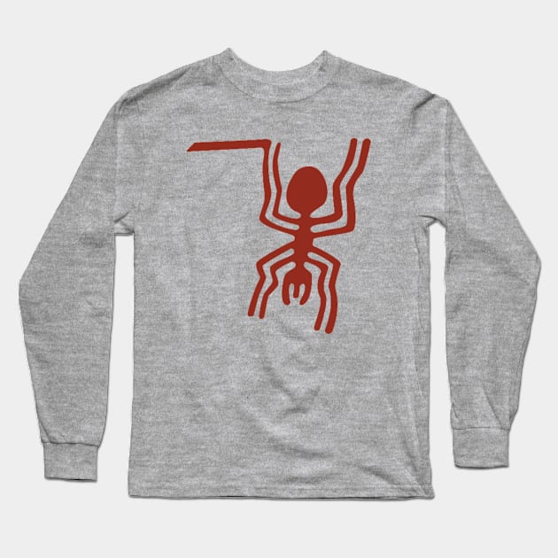 Nazca Lines - Ant Long Sleeve T-Shirt by The Convergence Enigma